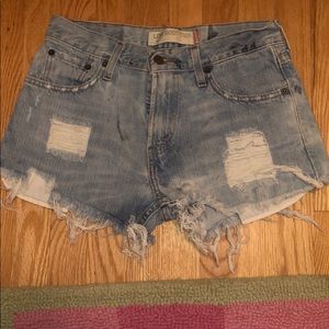 LEVI's never worn distressed jean shorts